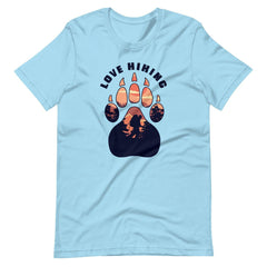 Love Hiking Paw Print Nature Unisex T-shirt