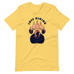 Love Hiking Paw Print Nature Unisex T-shirt
