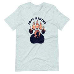 Love Hiking Paw Print Nature Unisex T-shirt