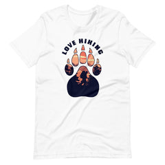 Love Hiking Paw Print Nature Unisex T-shirt