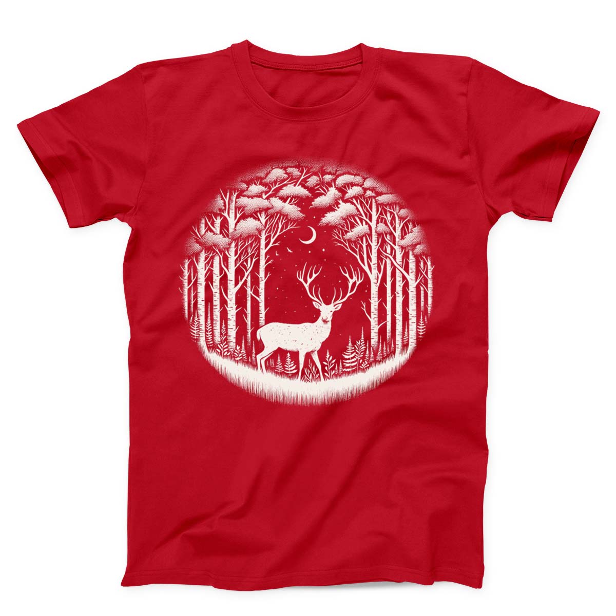 Mystical Deer Forest Unisex T-Shirt