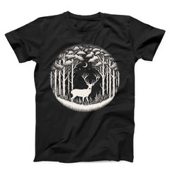 Mystical Deer Forest Unisex T-Shirt