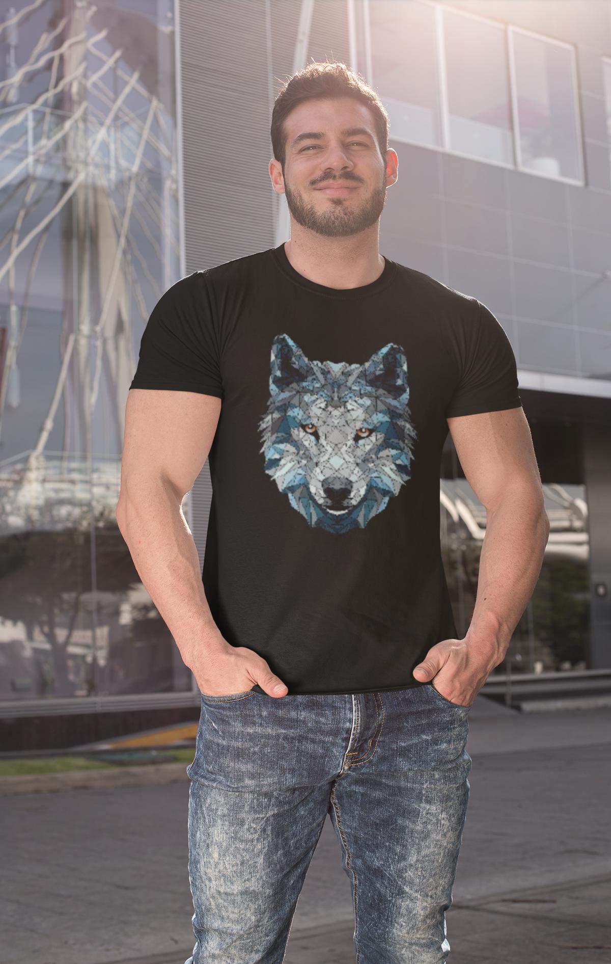 Polygonal White Wolf Unisex T-Shirt
