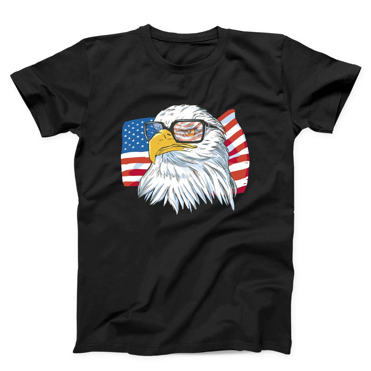 Patriotic Bald Eagle American Flag Unisex T-Shirt