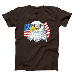 Patriotic Bald Eagle American Flag Unisex T-Shirt