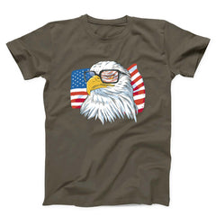 Patriotic Bald Eagle American Flag Unisex T-Shirt