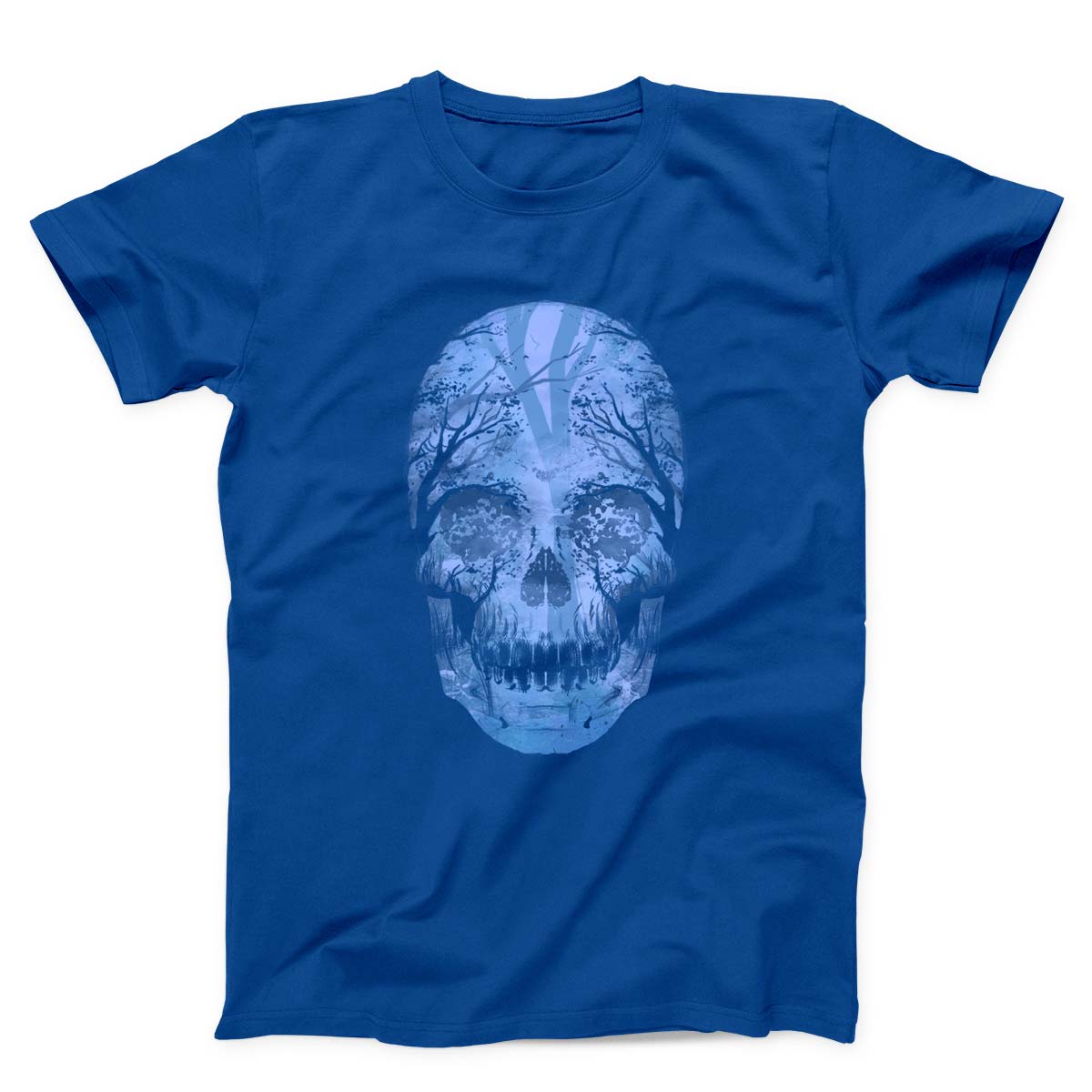 Creepy Skull And Forest Unisex T-shirt