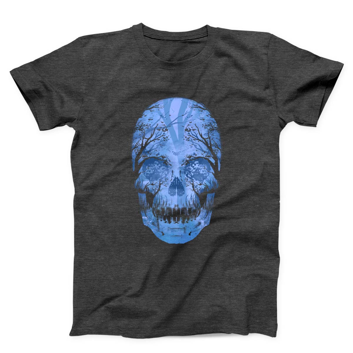 Creepy Skull And Forest Unisex T-shirt