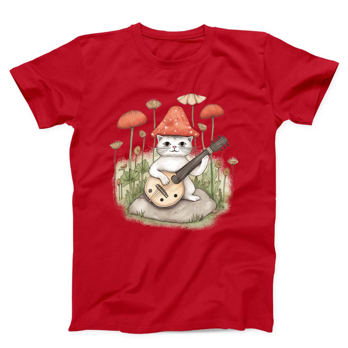 Cat Playing Banjo Unisex T-shirt
