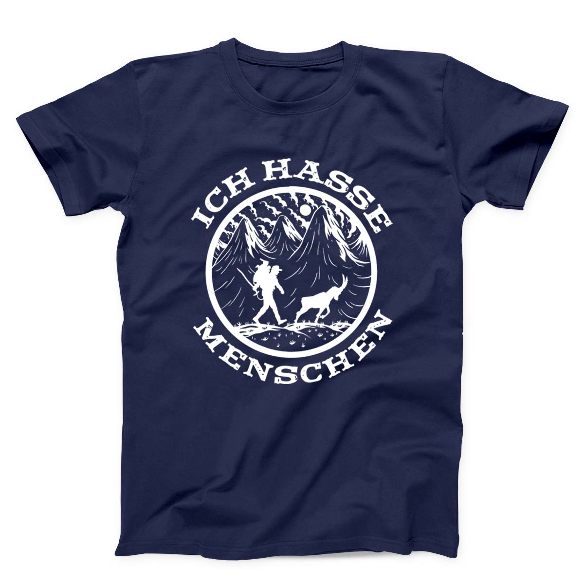 Ich Hasse Menschen German Antisocial Hiking Unisex T-shirt