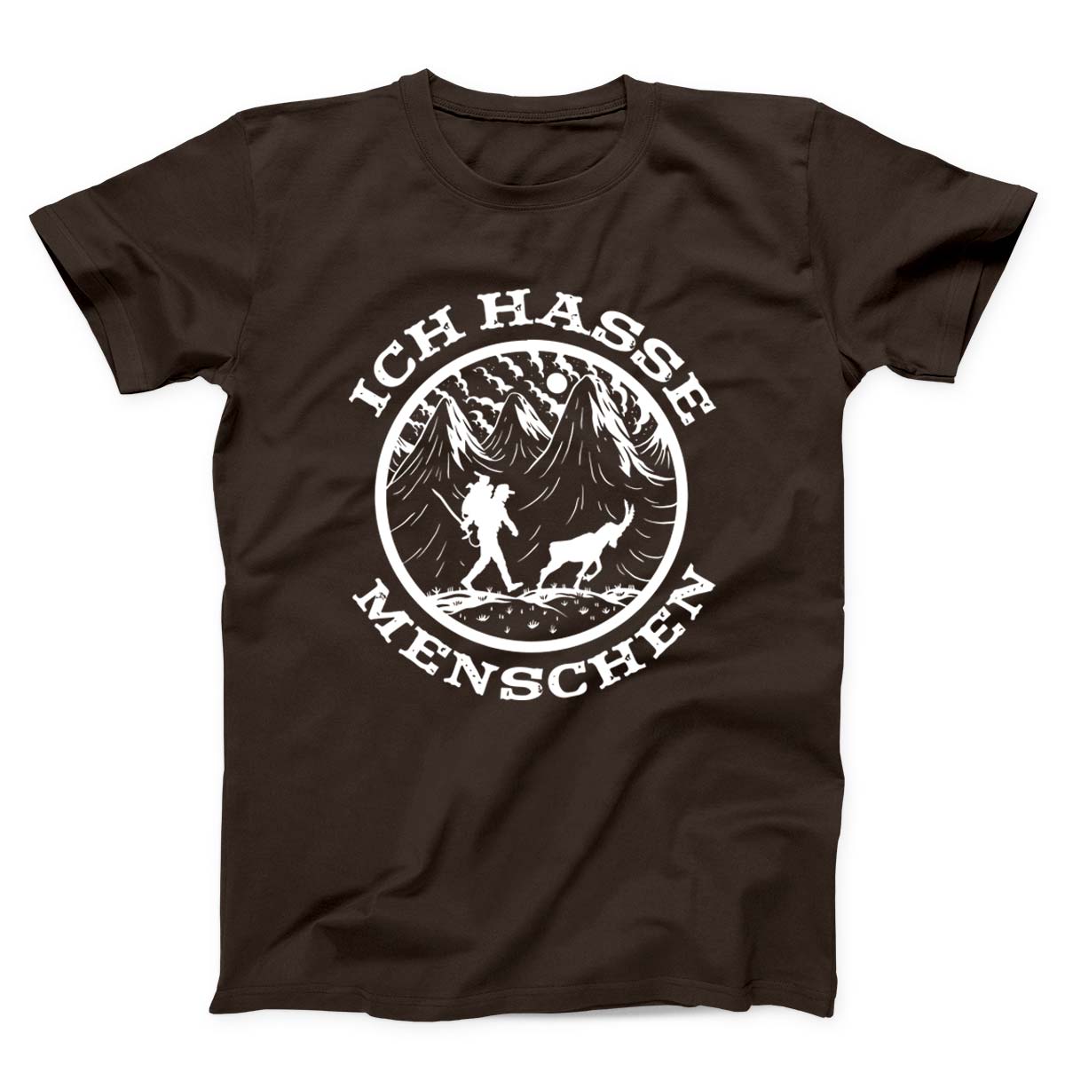 Ich Hasse Menschen German Antisocial Hiking Unisex T-shirt