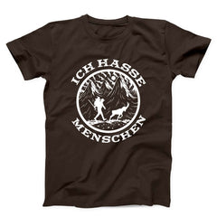 Ich Hasse Menschen German Antisocial Hiking Unisex T-shirt