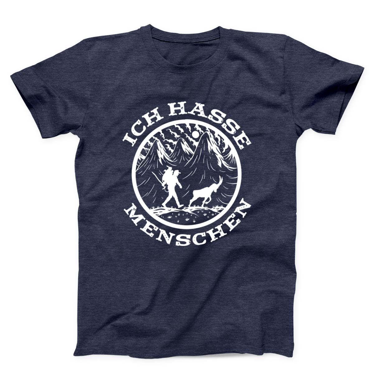 Ich Hasse Menschen German Antisocial Hiking Unisex T-shirt