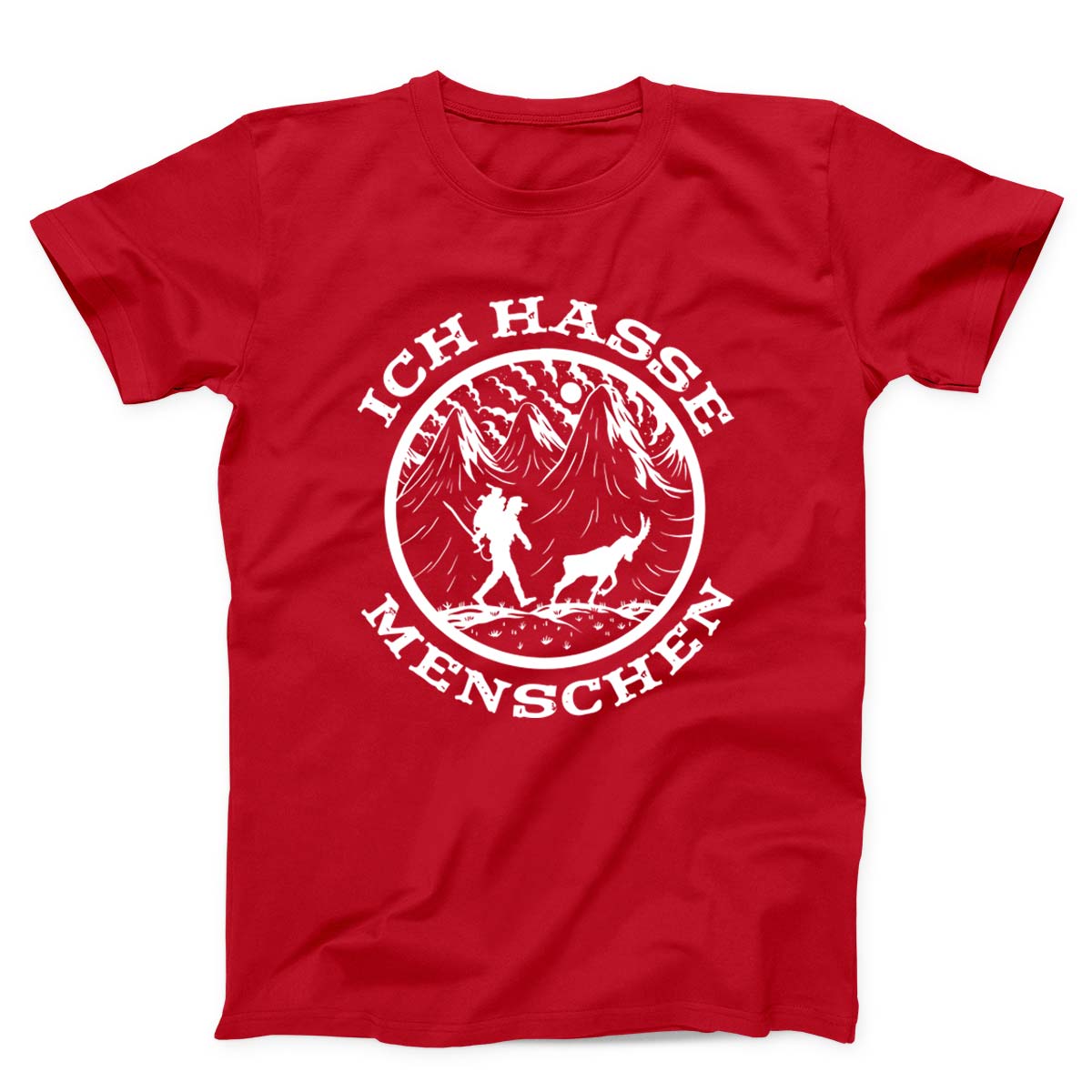 Ich Hasse Menschen German Antisocial Hiking Unisex T-shirt