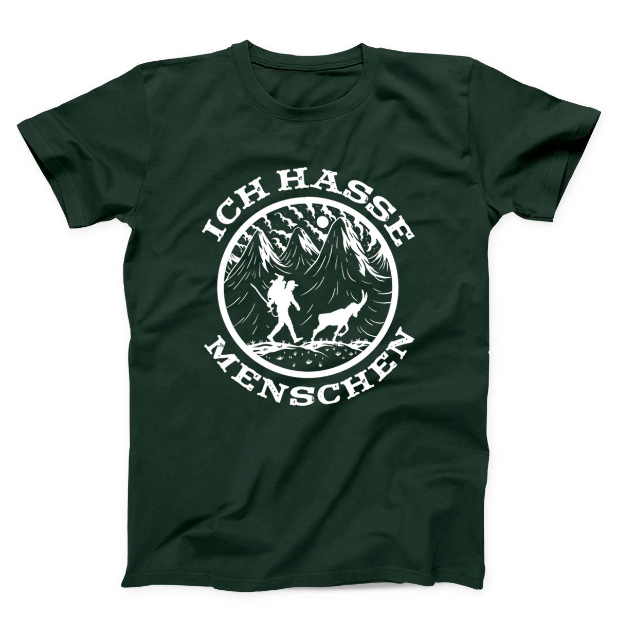 Ich Hasse Menschen German Antisocial Hiking Unisex T-shirt