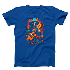 Day of the Dead Mariachi Skeleton Guitar Unisex T-Shirt