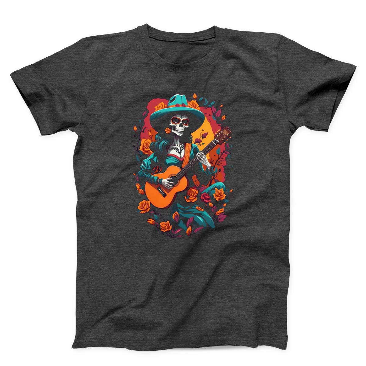 Day of the Dead Mariachi Skeleton Guitar Unisex T-Shirt