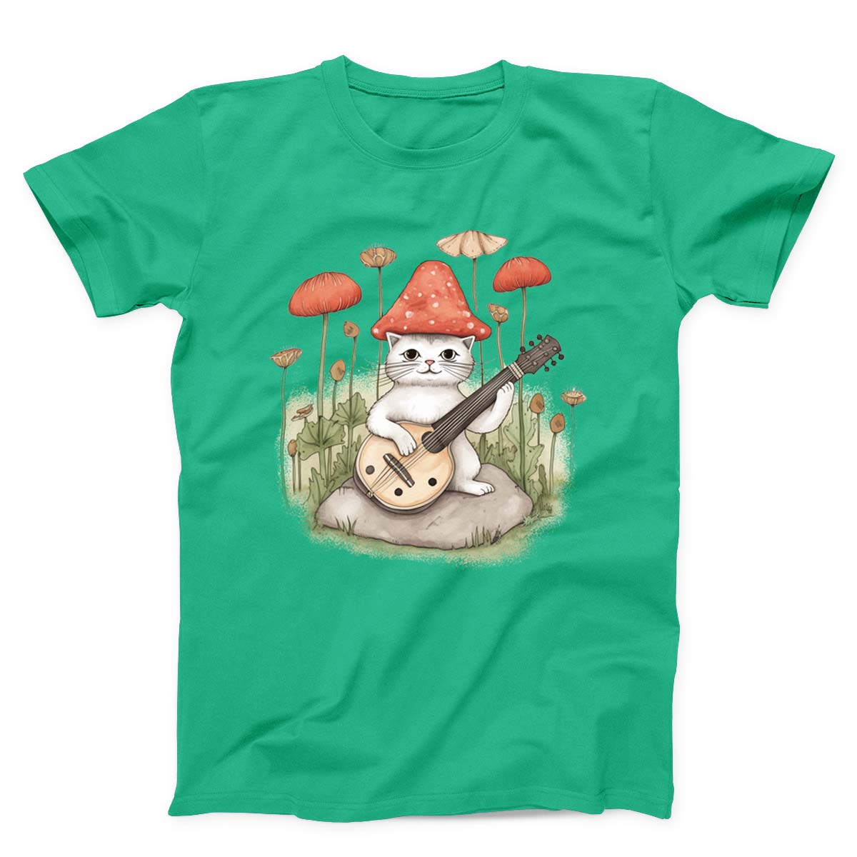 Cat Playing Banjo Unisex T-shirt