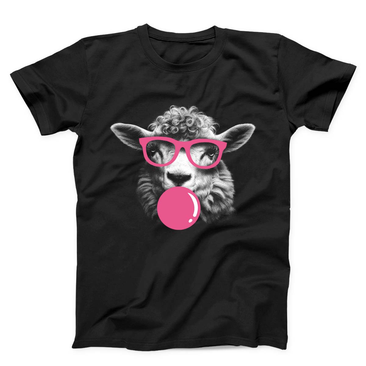 Sheep Monochrome Bubblegum Unisex T-shirt