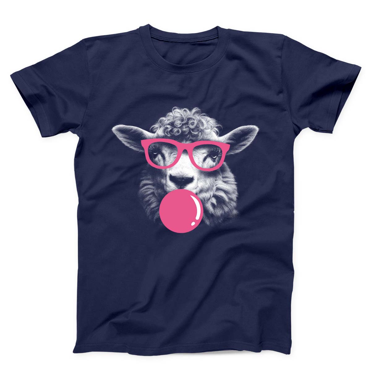 Sheep Monochrome Bubblegum Unisex T-shirt