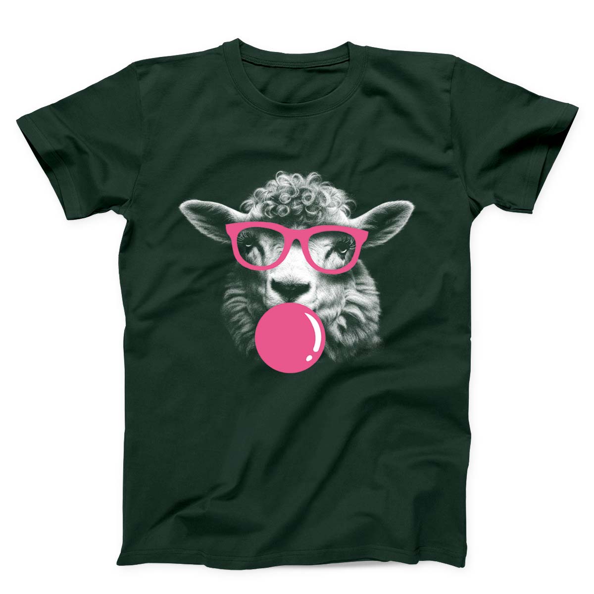Sheep Monochrome Bubblegum Unisex T-shirt