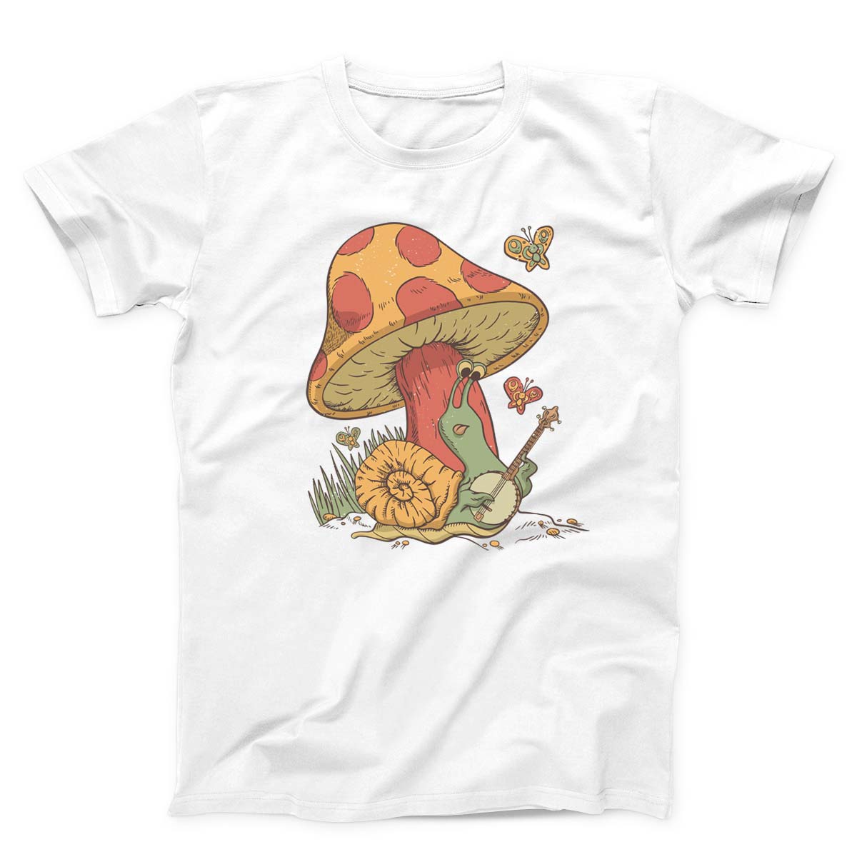 Snail Playing Banjo Unisex T-shirt