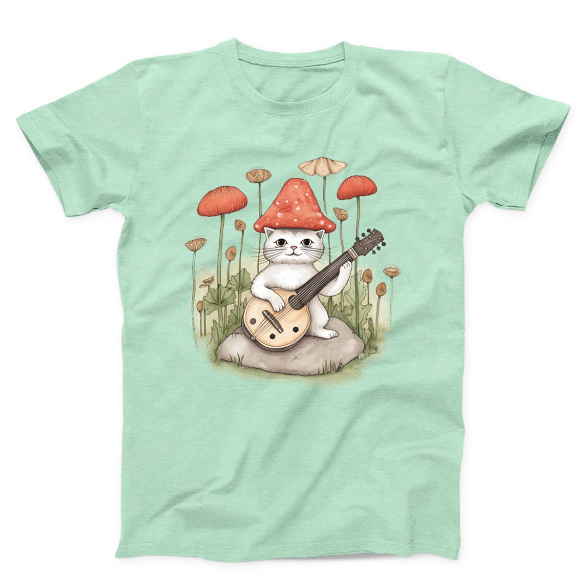 Cat Playing Banjo Unisex T-shirt