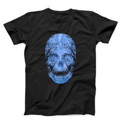 Creepy Skull And Forest Unisex T-shirt