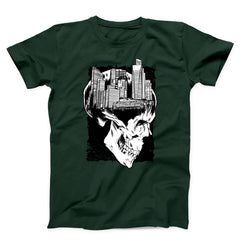 Urban Skull Cityscape Unisex T-Shirt