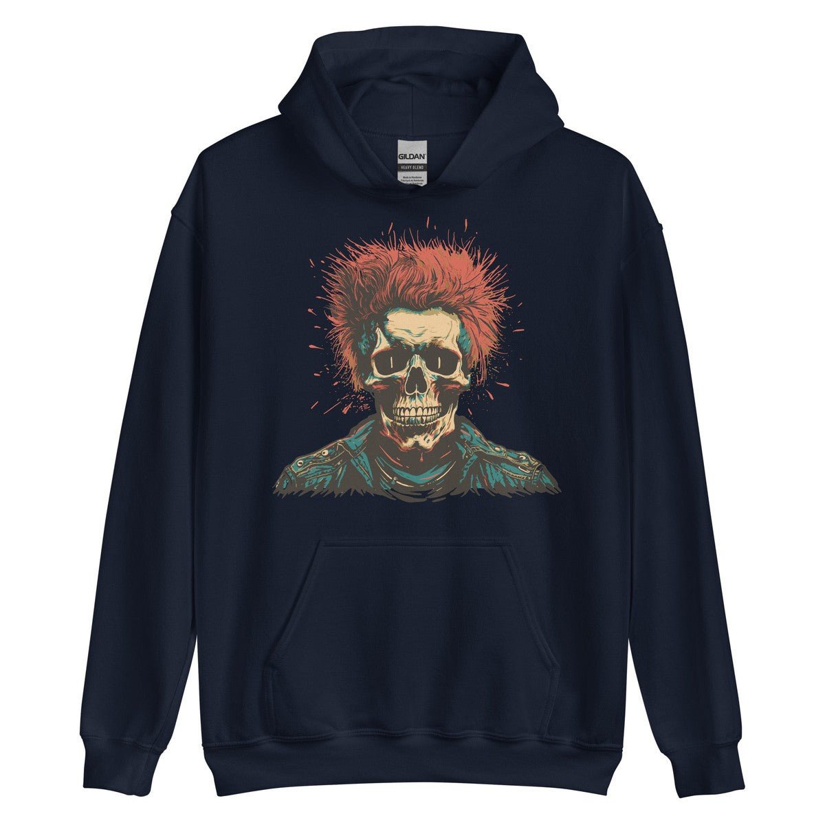 Redheaded Skeleton Punk Unisex Hoodie