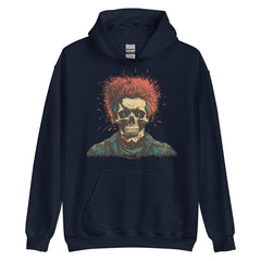 Redheaded Skeleton Punk Unisex Hoodie