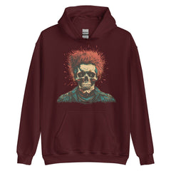 Redheaded Skeleton Punk Unisex Hoodie