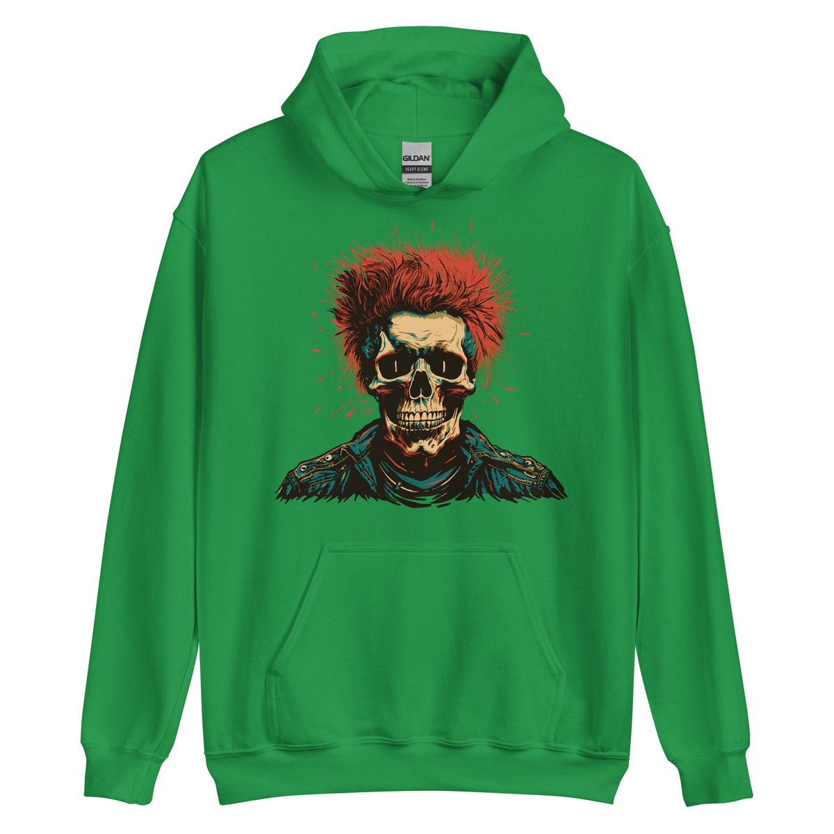 Redheaded Skeleton Punk Unisex Hoodie