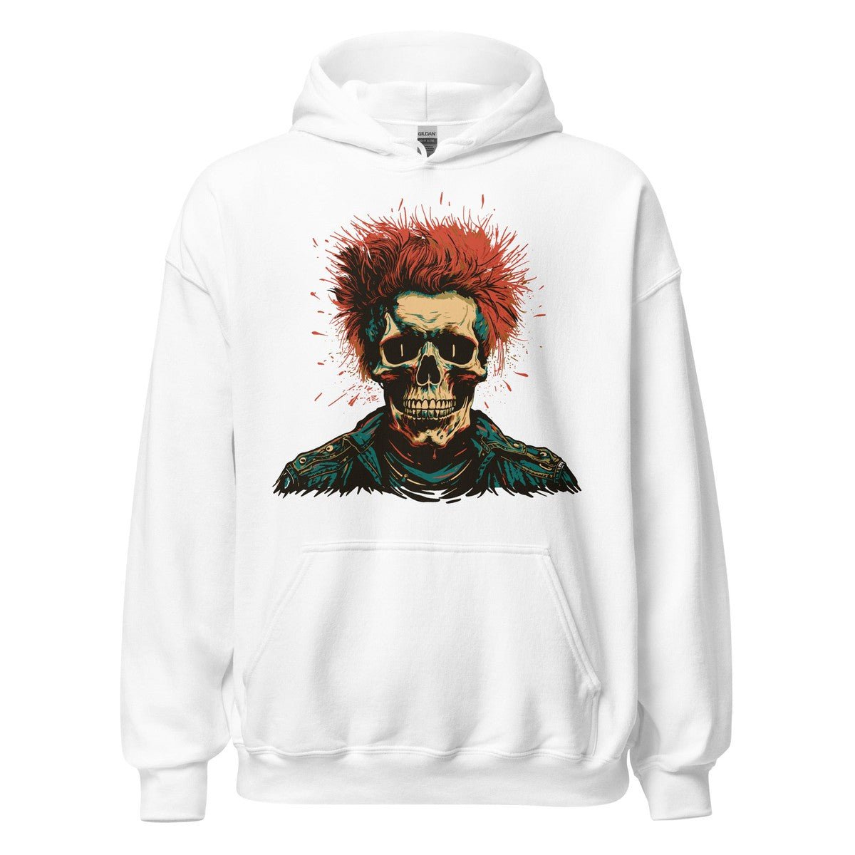 Redheaded Skeleton Punk Unisex Hoodie