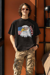 Patriotic Bald Eagle American Flag Unisex T-Shirt