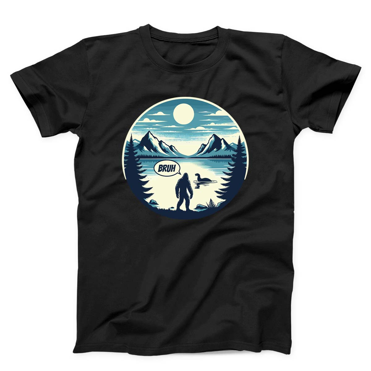 Bigfoot And Nessie Lake Unisex T-Shirt