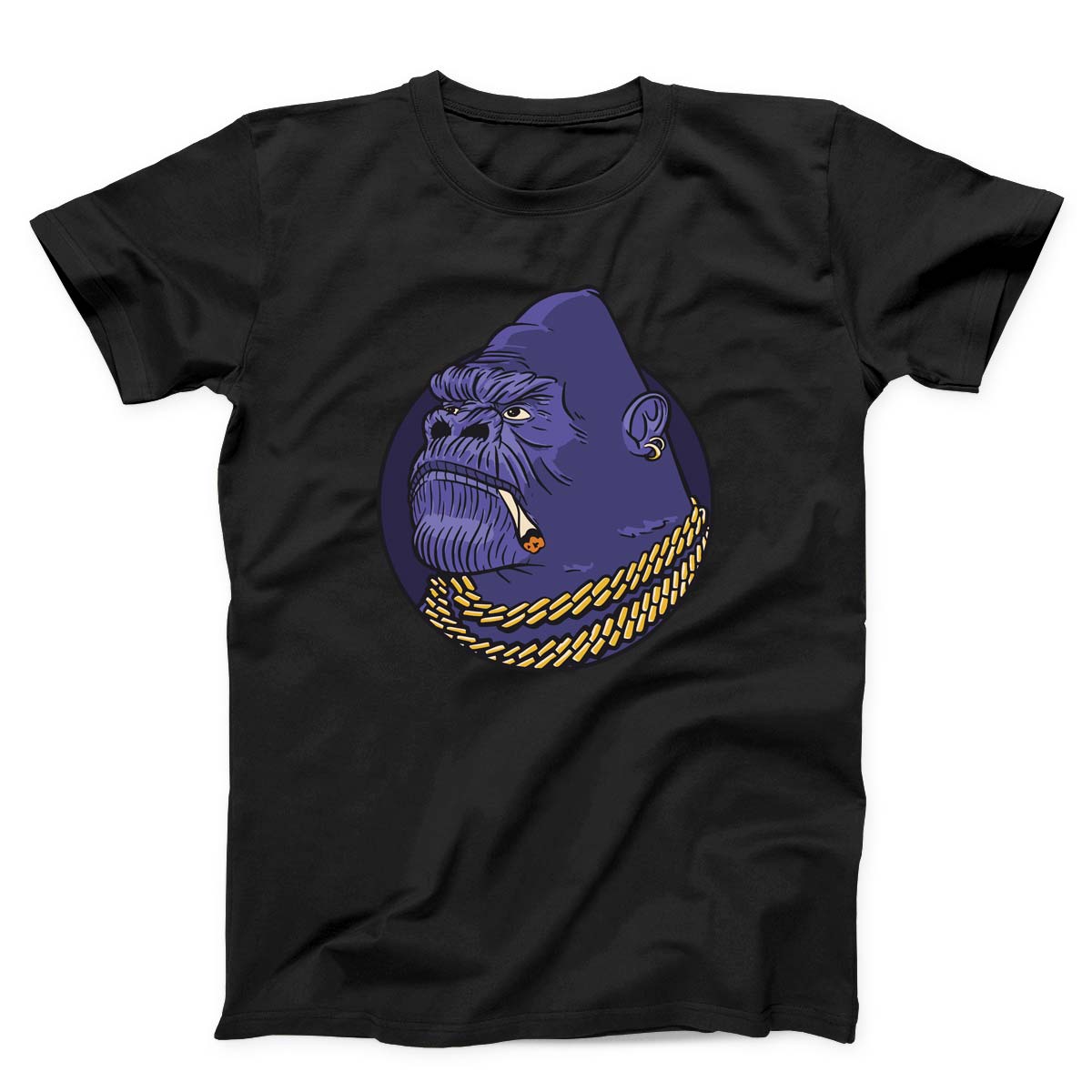 Street Style Gorilla Gold Chain Unisex T-Shirt