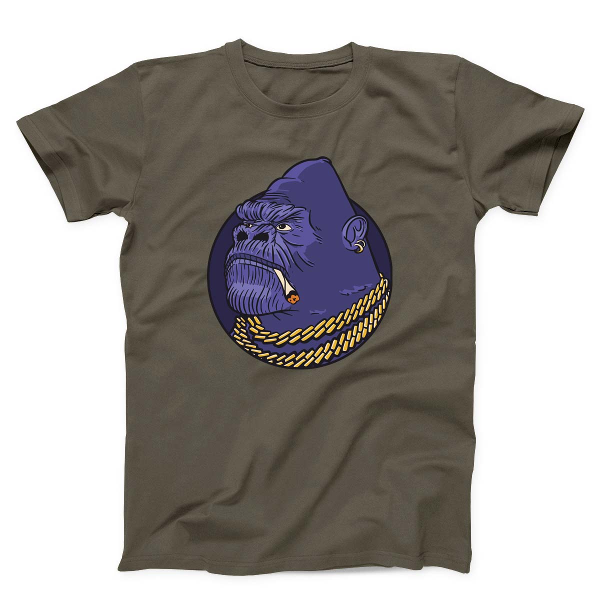 Street Style Gorilla Gold Chain Unisex T-Shirt