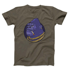 Street Style Gorilla Gold Chain Unisex T-Shirt