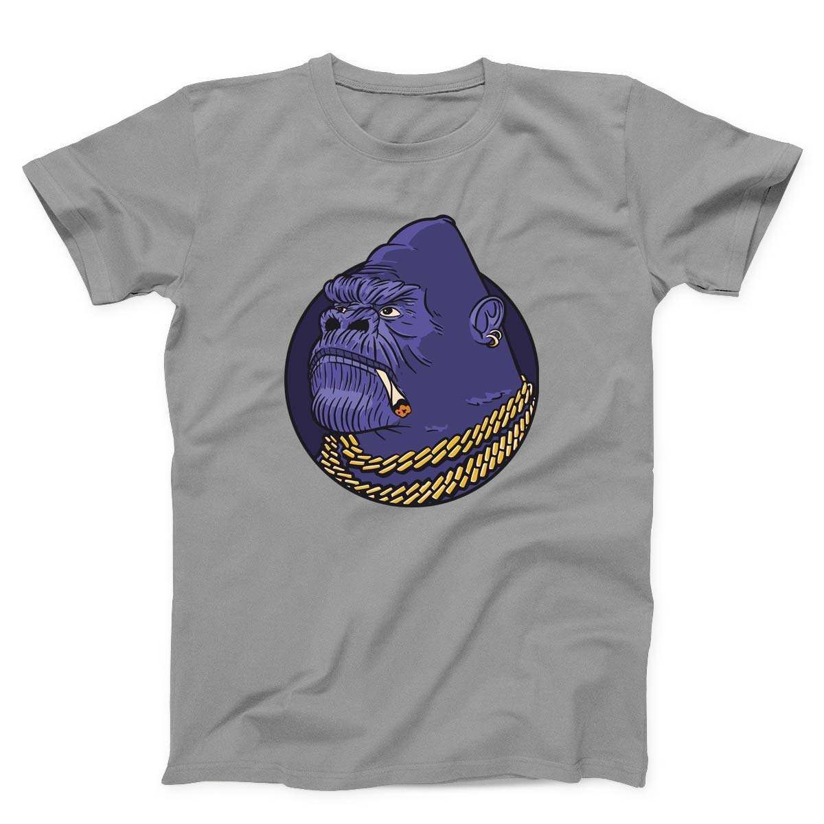 Street Style Gorilla Gold Chain Unisex T-Shirt
