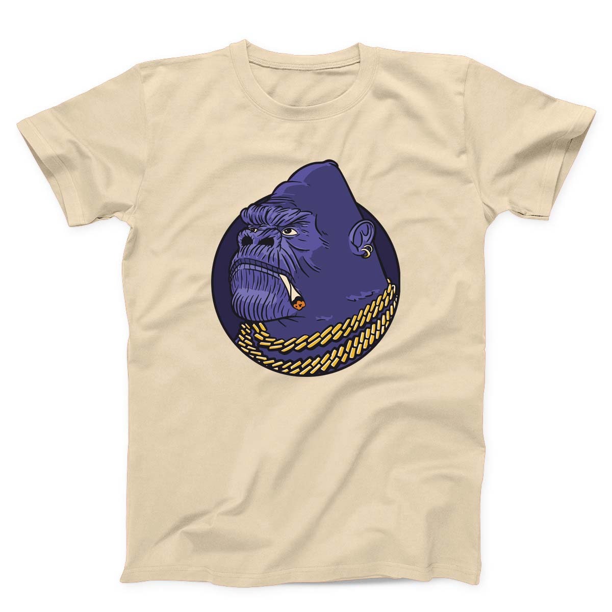Street Style Gorilla Gold Chain Unisex T-Shirt