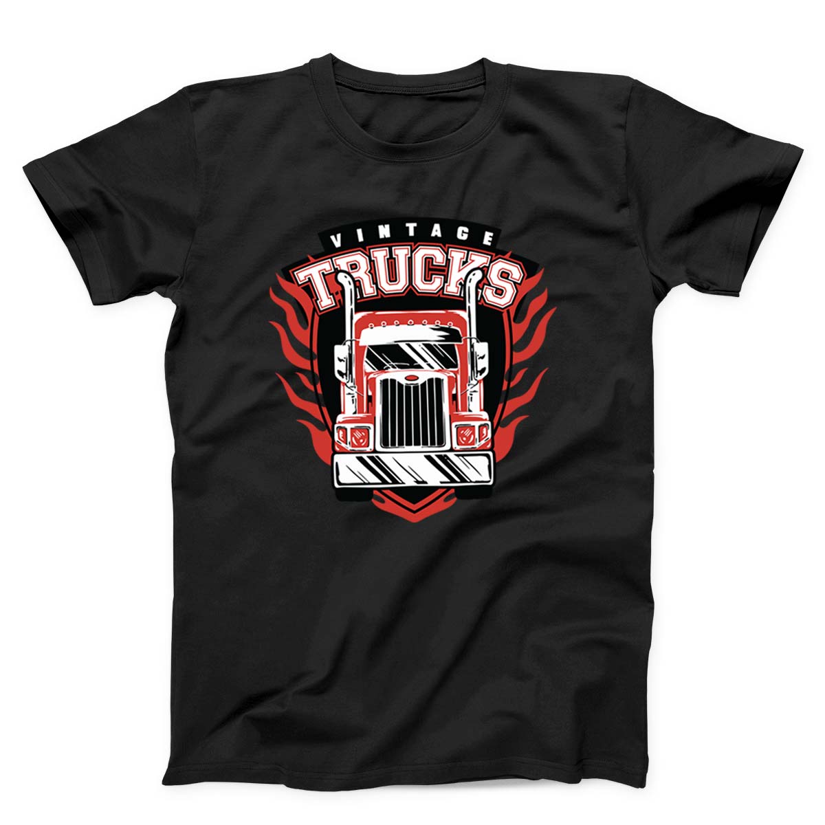 Vintage Red Truck Driving Forward Unisex T-shirt