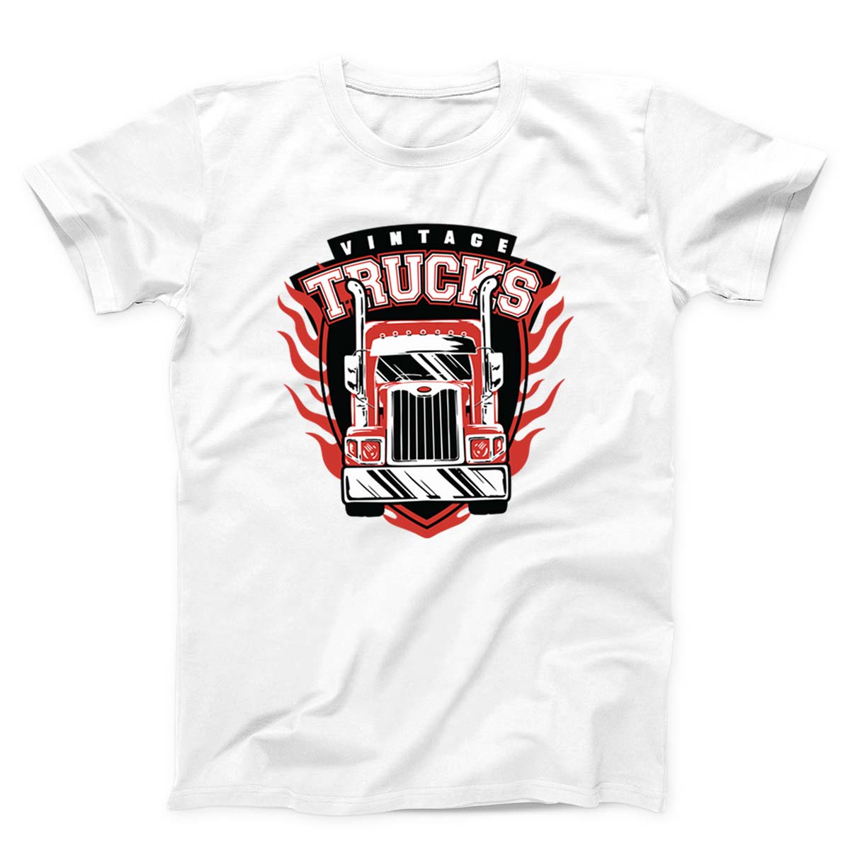 Vintage Red Truck Driving Forward Unisex T-shirt