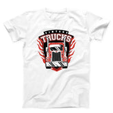 Vintage Red Truck Driving Forward Unisex T-shirt