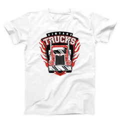Vintage Red Truck Driving Forward Unisex T-shirt