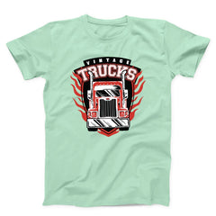 Vintage Red Truck Driving Forward Unisex T-shirt