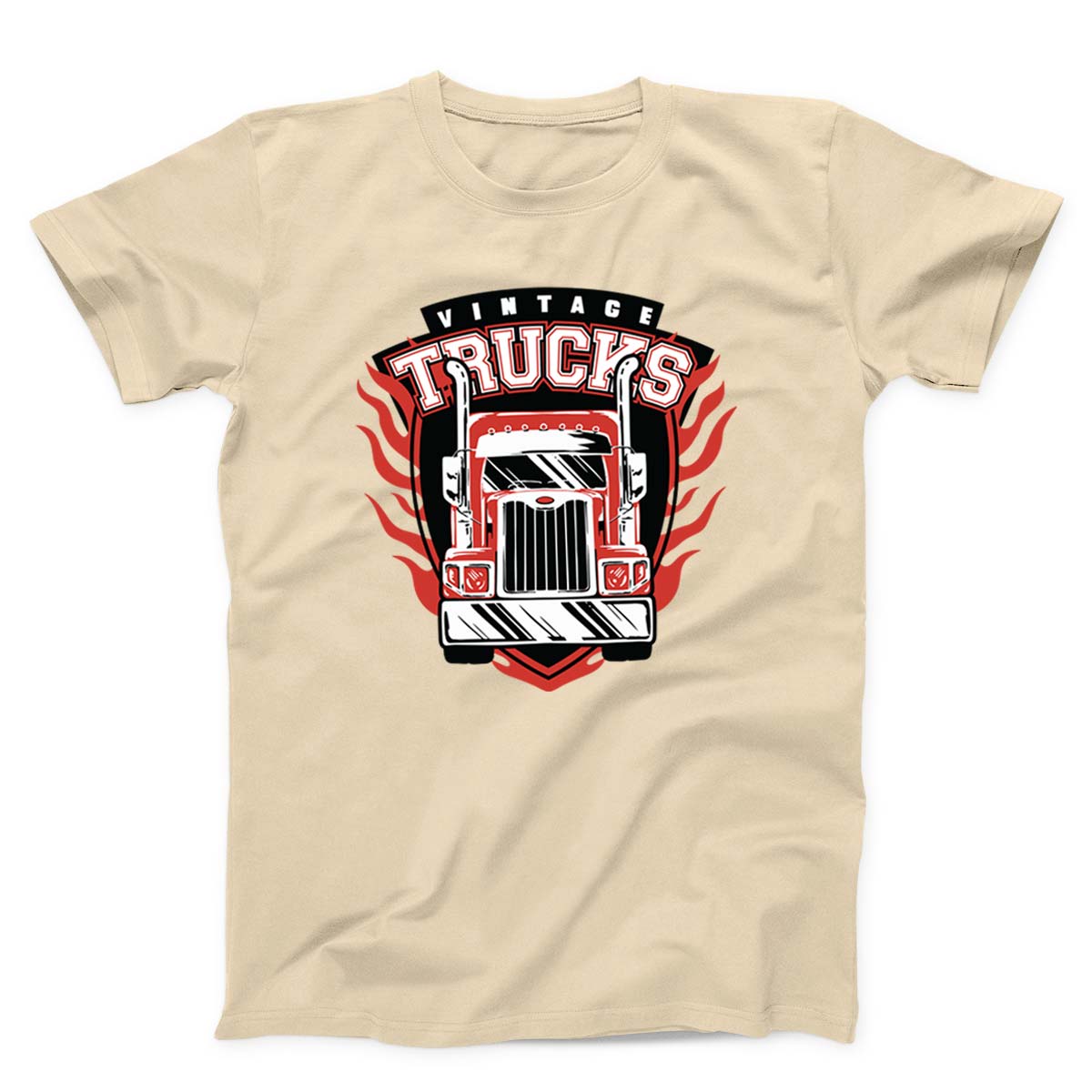 Vintage Red Truck Driving Forward Unisex T-shirt