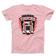 Vintage Red Truck Driving Forward Unisex T-shirt
