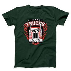 Vintage Red Truck Driving Forward Unisex T-shirt