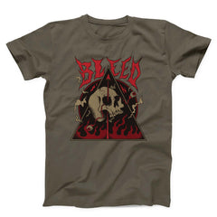 Skeleton In Hell Satanic Unisex T-Shirt